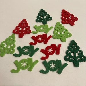 Dimensions Red Green Christmas Tree Joy Scrapbook Cards Embellishments 60ct